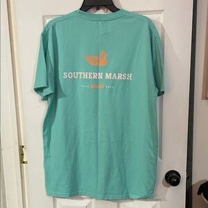 Southern Marsh Men's Aqua Tee. Size L